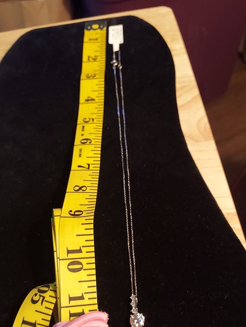 Sterling Silver  Crystal Drop Necklace BN - Picture 4 of 4
